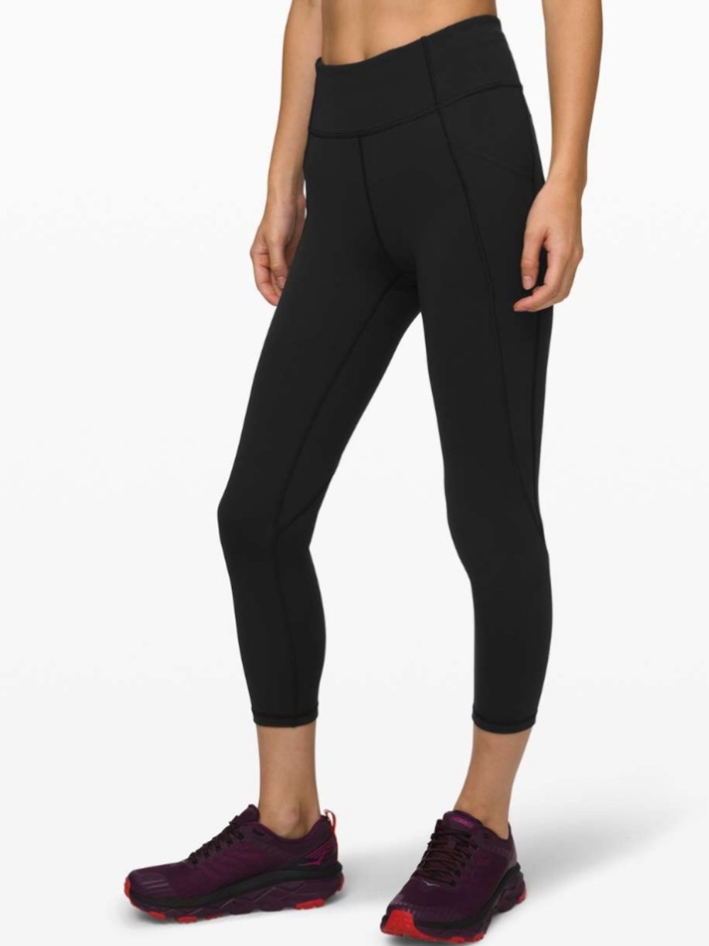 Lululemon Time To Sweat Crop 23'' Leggings 4 Black Performance Activewear Yoga - Picture 1 of 10